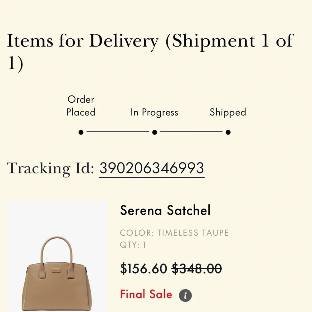 Kate Spade Classic Beige Satchel